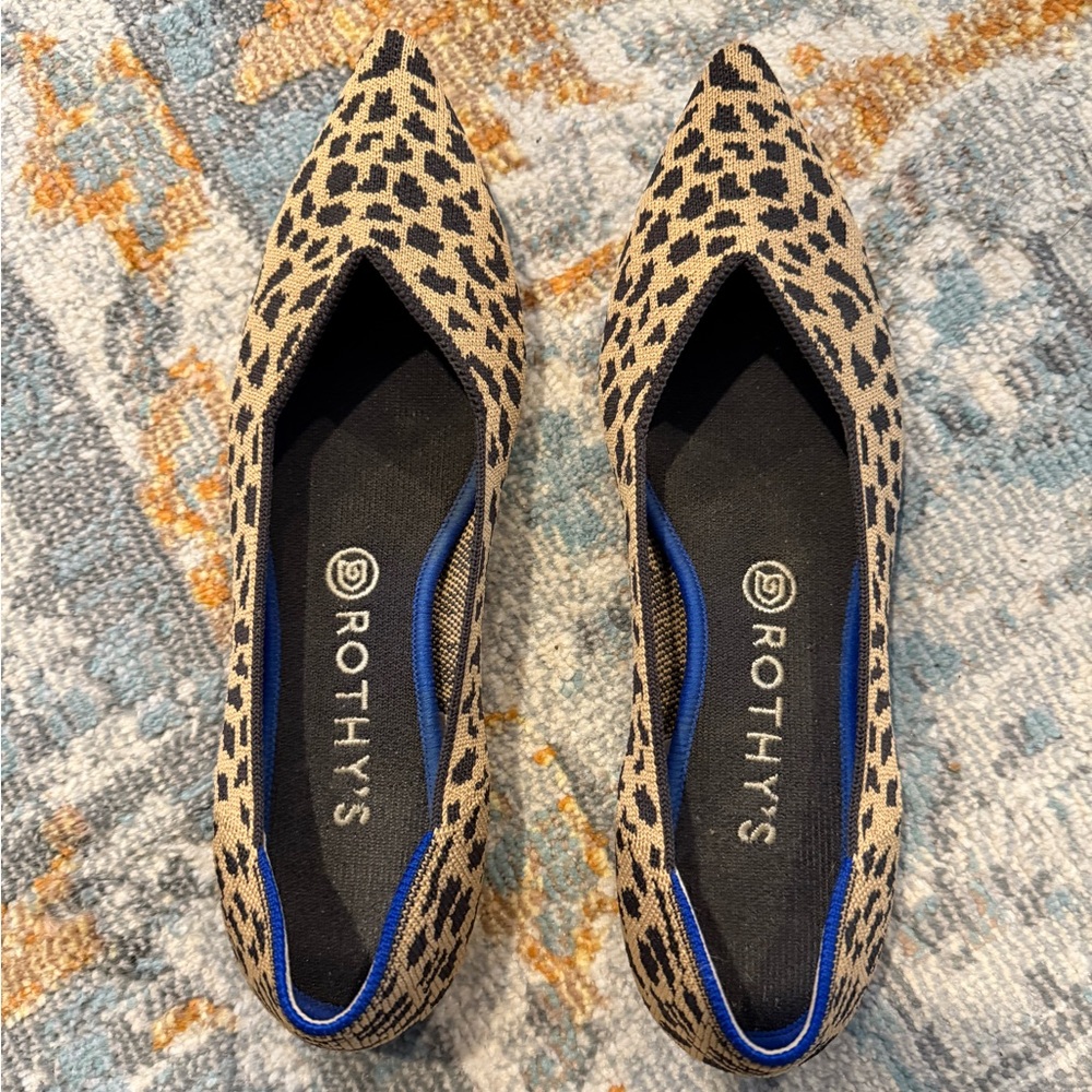 Rothy’s the Point Leopard print size 10.5